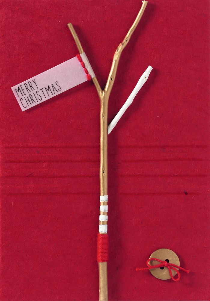 91589_result Winter Zweig Karte "Merry Christmas"