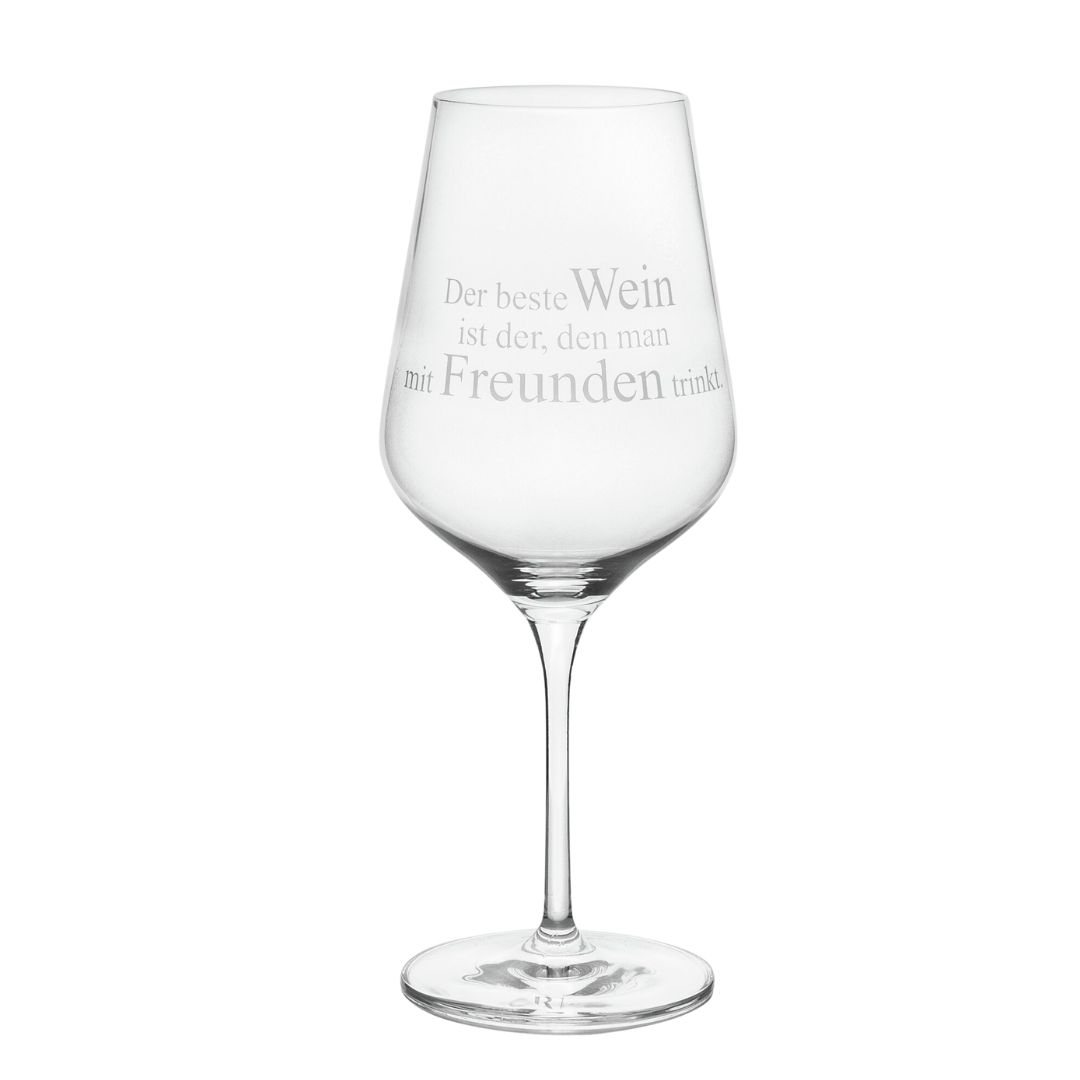 Weinglas, Weinglas mit Gravur, Stockglas, Kristallglas, Glas mit Beschriftung
