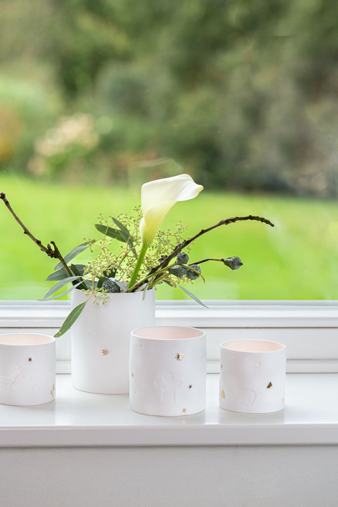 Pflanze, Blumen-Arrangement, Fenster, Fensterbank, Tasse