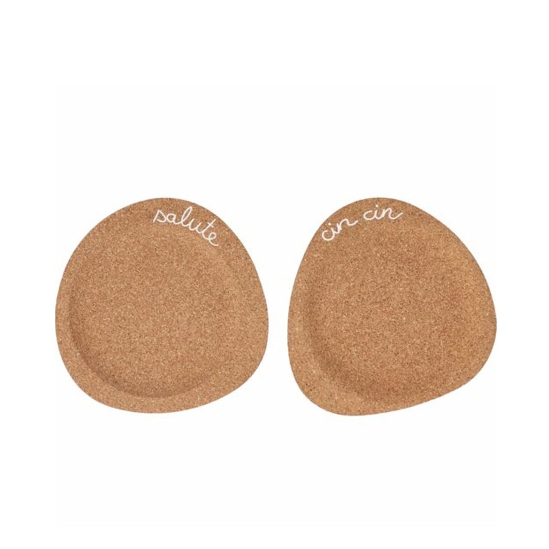 Cucna Kork Untersetzer Set "salute/cin cin"