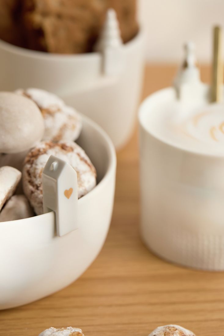 Keks, Mini-Donuts, Marmelade, Schüssel, Zuckerrand
