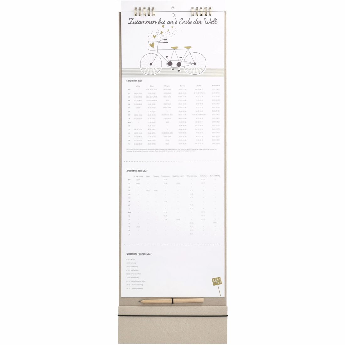 Kalender, Wandkalender, Ausziehkalender, Bleistift, Räder-Design