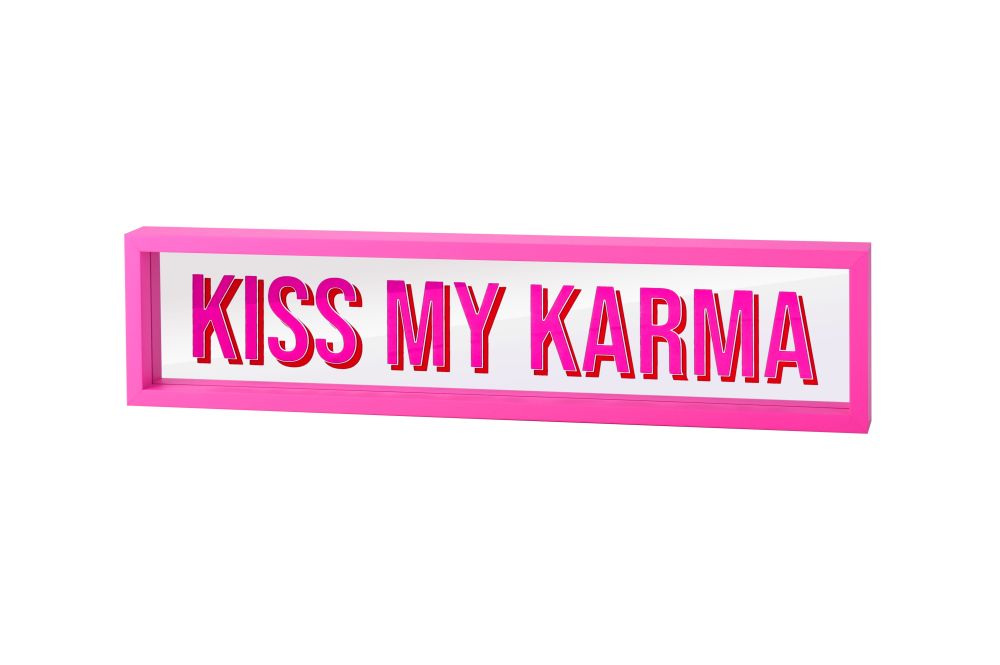 Love Frames Glasbild "Kiss my karma" Aufkleber