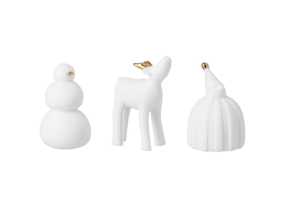 Winterfiguren Set Figur, Kunst, Porzellan, Töpferei