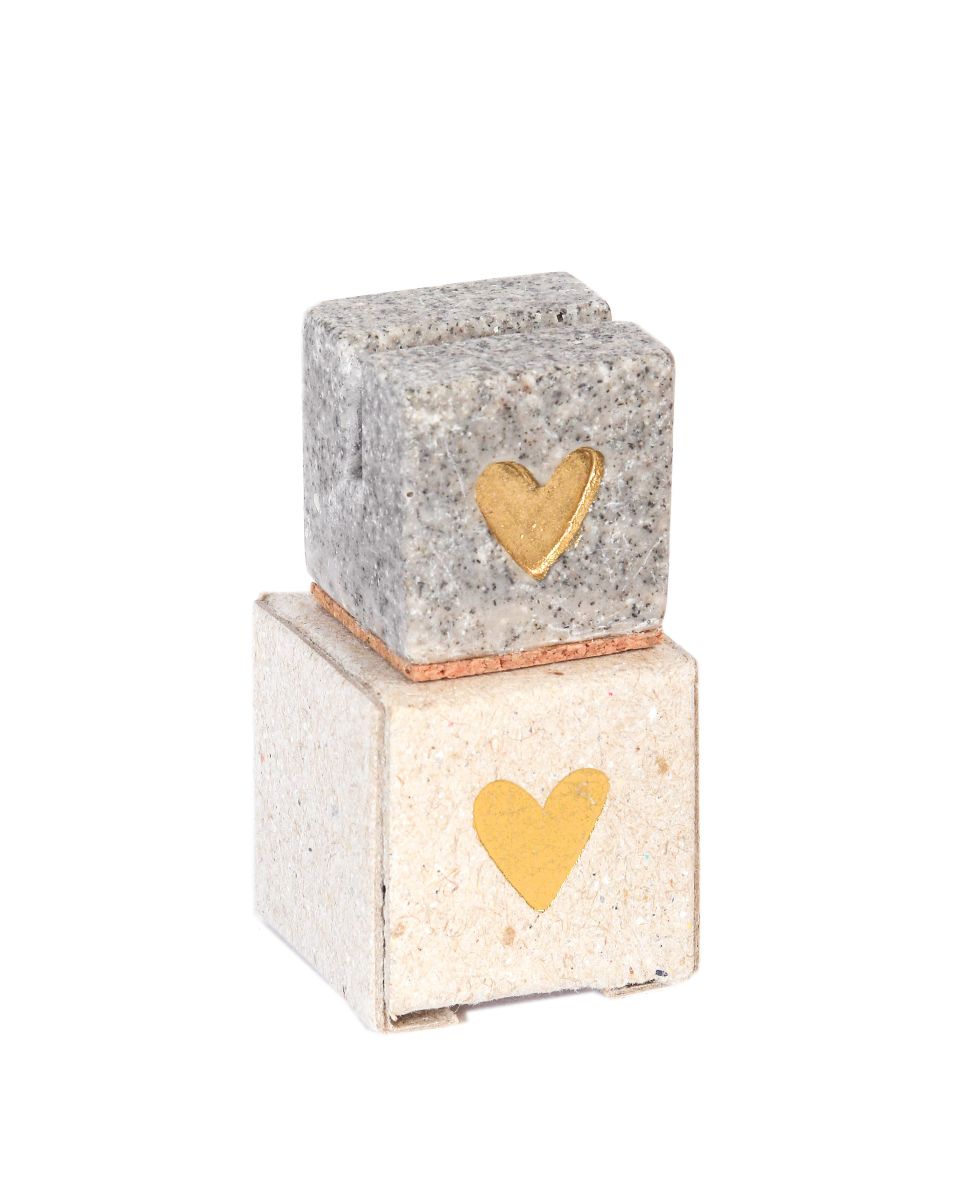 Mini Kartenhalter "Goldenes Herz"