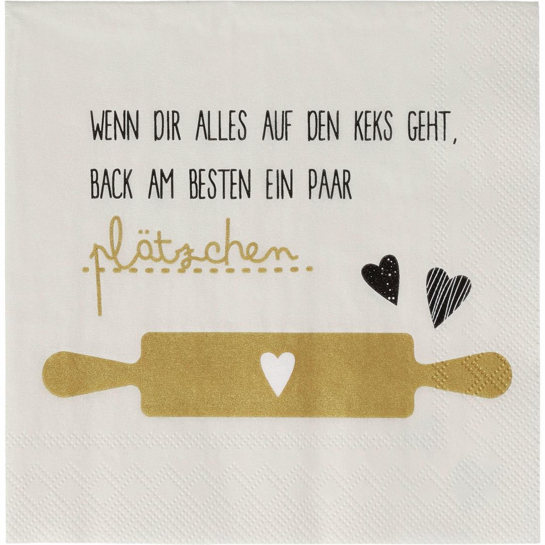 Packung der räder Cocktailservietten Wenn dir alles auf den Keks geht mit humorvollem Spruch