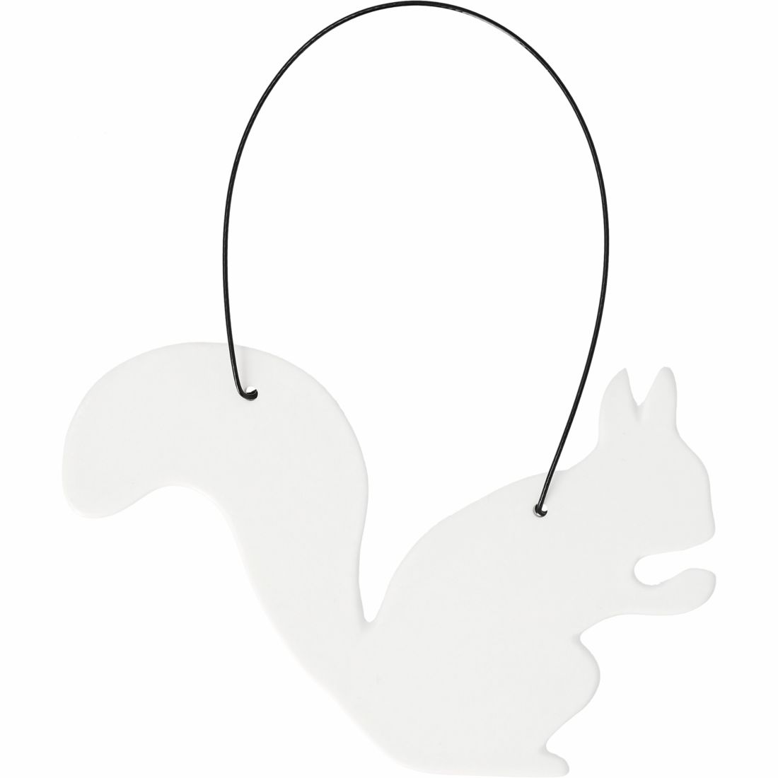 weißes schmuckstück, tier silhouette, hakenhalter, dekorationszubehör, eichhörnchenform