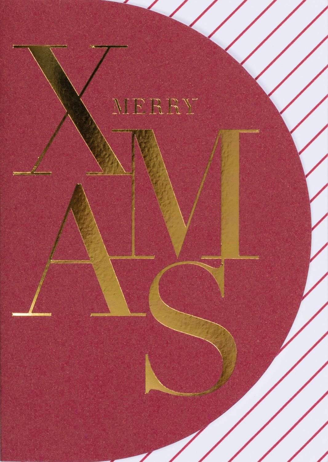 Typografie Streifenkarte "Merry Xmas"