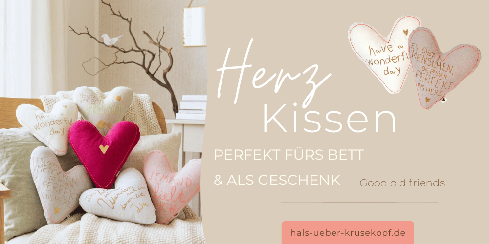 Kissen, Herz-Kissen, Dekokissen, Weiche Kissen, Herzform