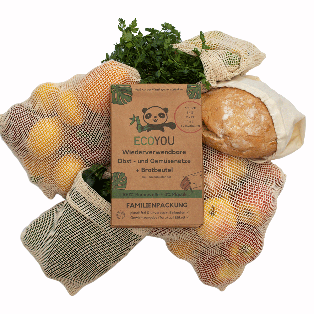 beutel-1 Obst- und Gemüsenetze + Brotbeutel