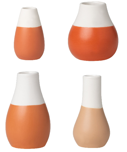 Mini Pastellvasen Erdtöne 4er Set