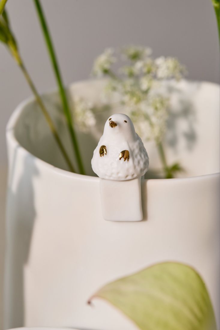 Vase, Halter, Kleiner Vogel, Figur, Porzellan