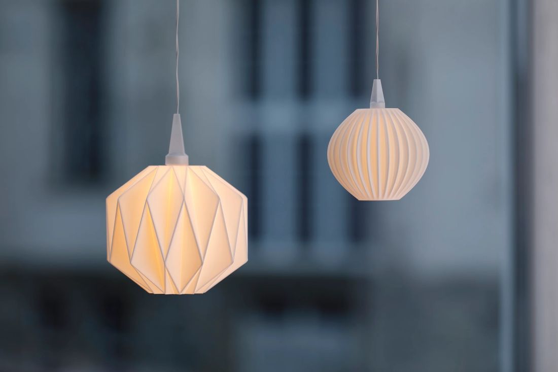 Hängelampe, Lampe, Pendellicht, Geometrisch, Weiß