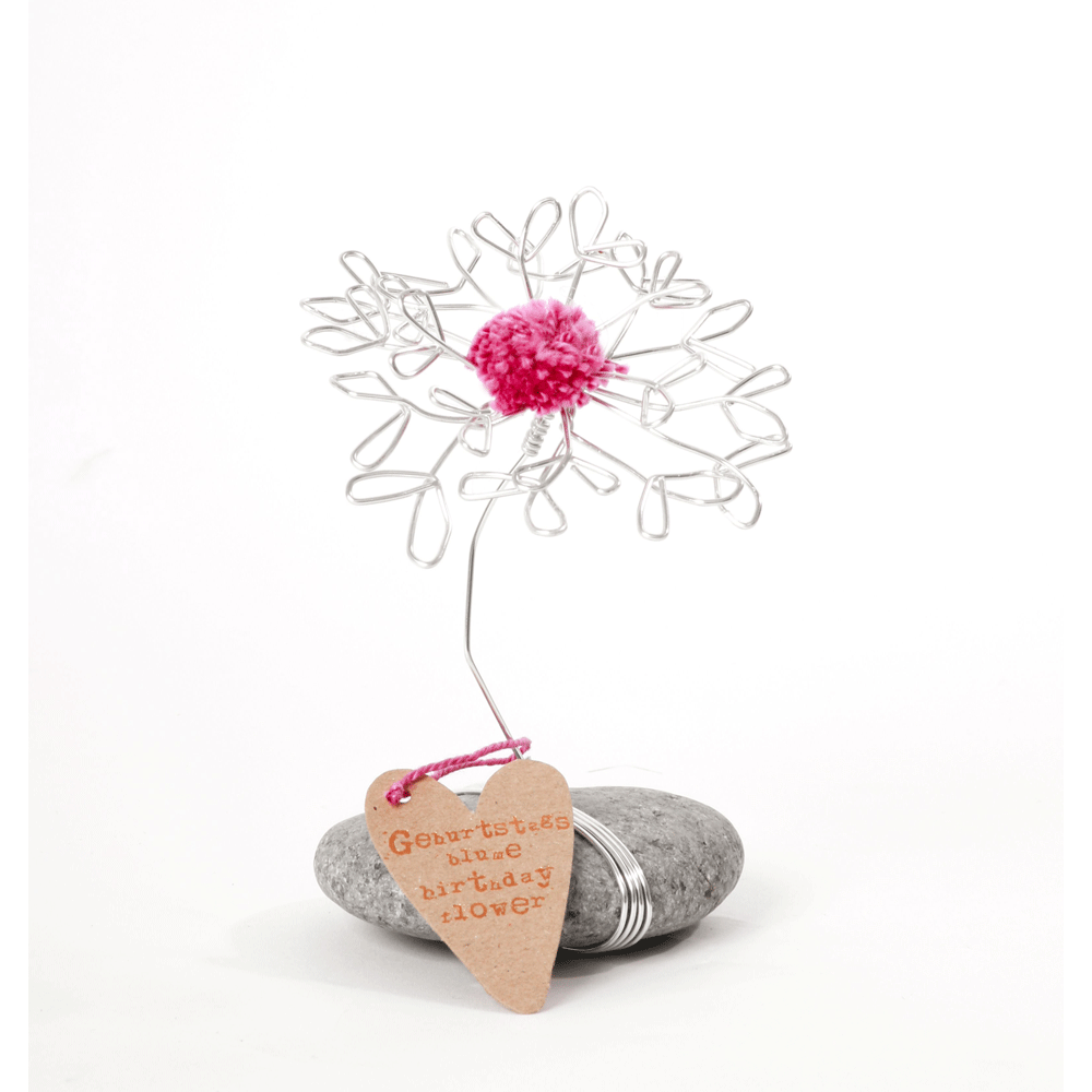 gof15275 Glücksblumen Steine, pink