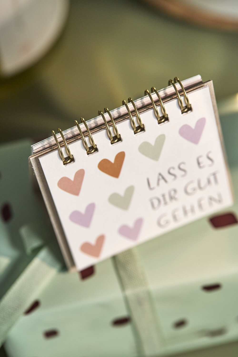 notebook, spiral, herzen, geschenk, karte