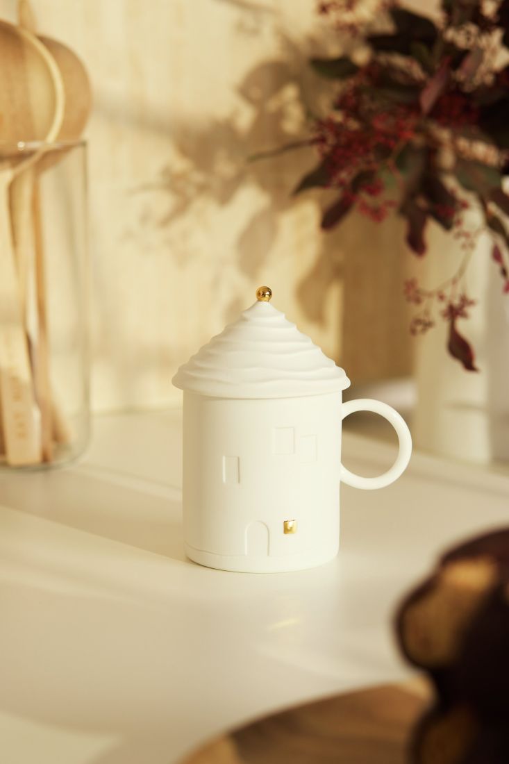 Kaffeetasse Hausform mit abnehmbaren Deckel