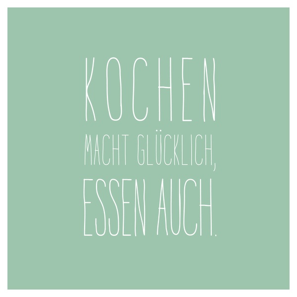 Serviette "Kochen macht glücklich"