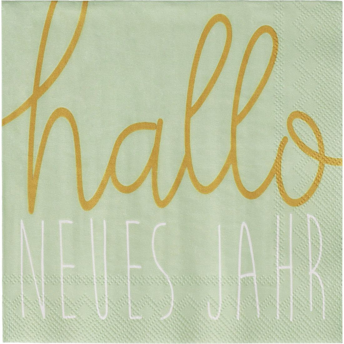 Packung der kleinen, 3-lagigen räder Papierservietten Hallo neues Jahr für Silvester