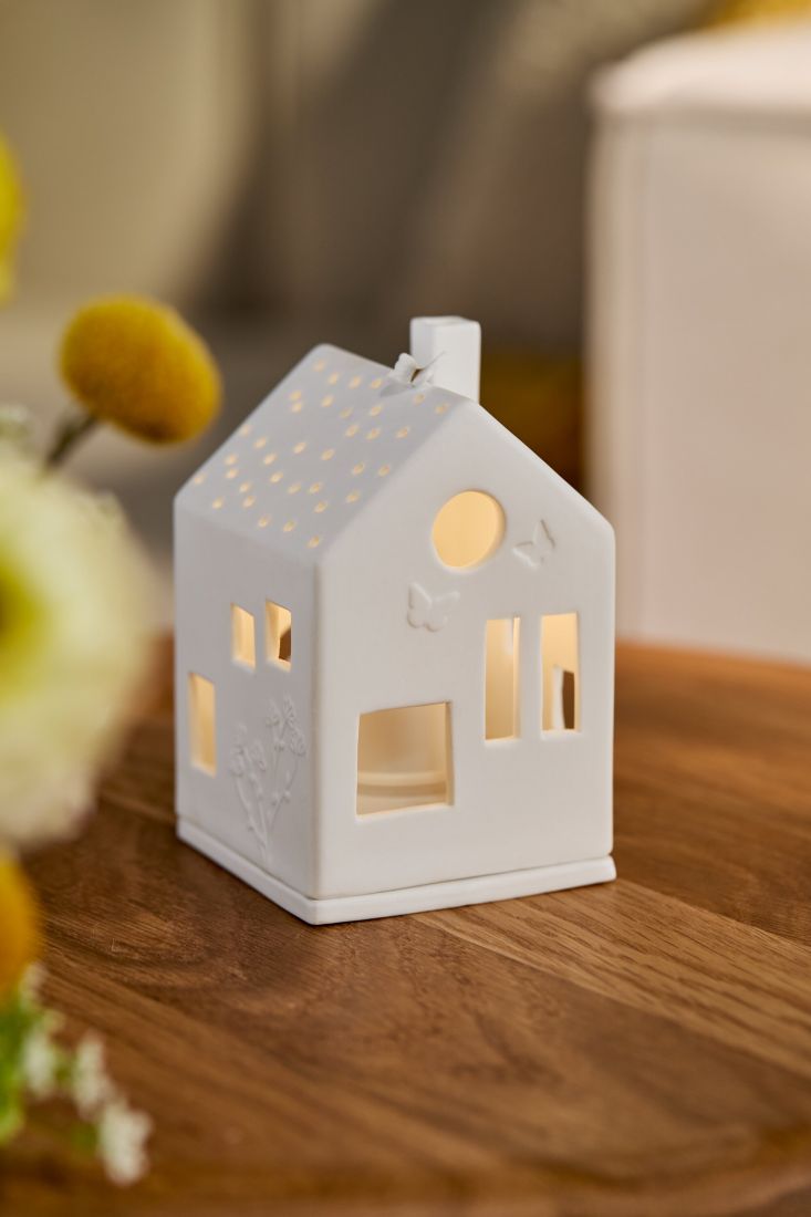 house, Miniatur, Keramik, Lampe, Weiß