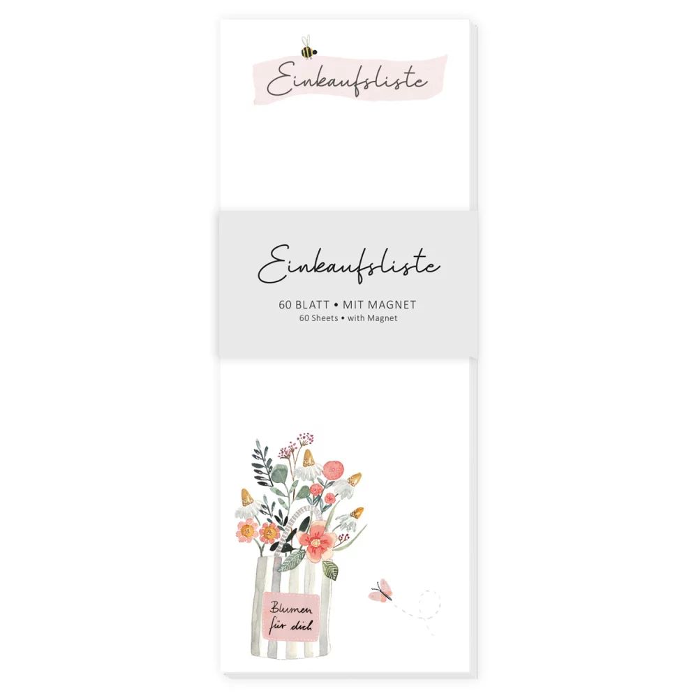 Magnetischer Notizblock Lucky Vibes "Einkaufsliste"