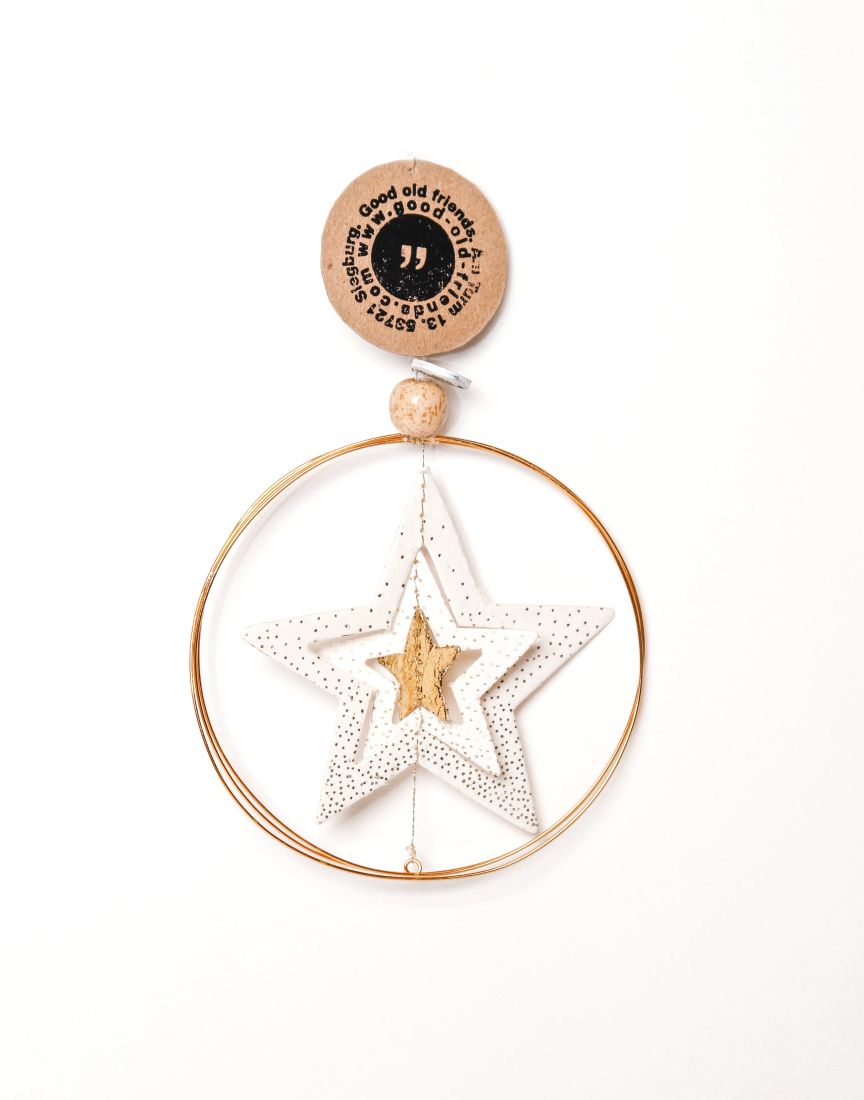 Goldsternornament Stern/kleine Punkte Zubehor, Schmuck, Halskette, Ohrring, Symbol