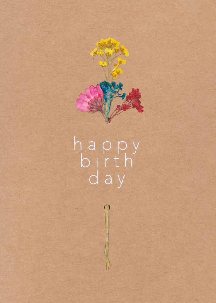 Blütezeitkarte "Happy Birthday"