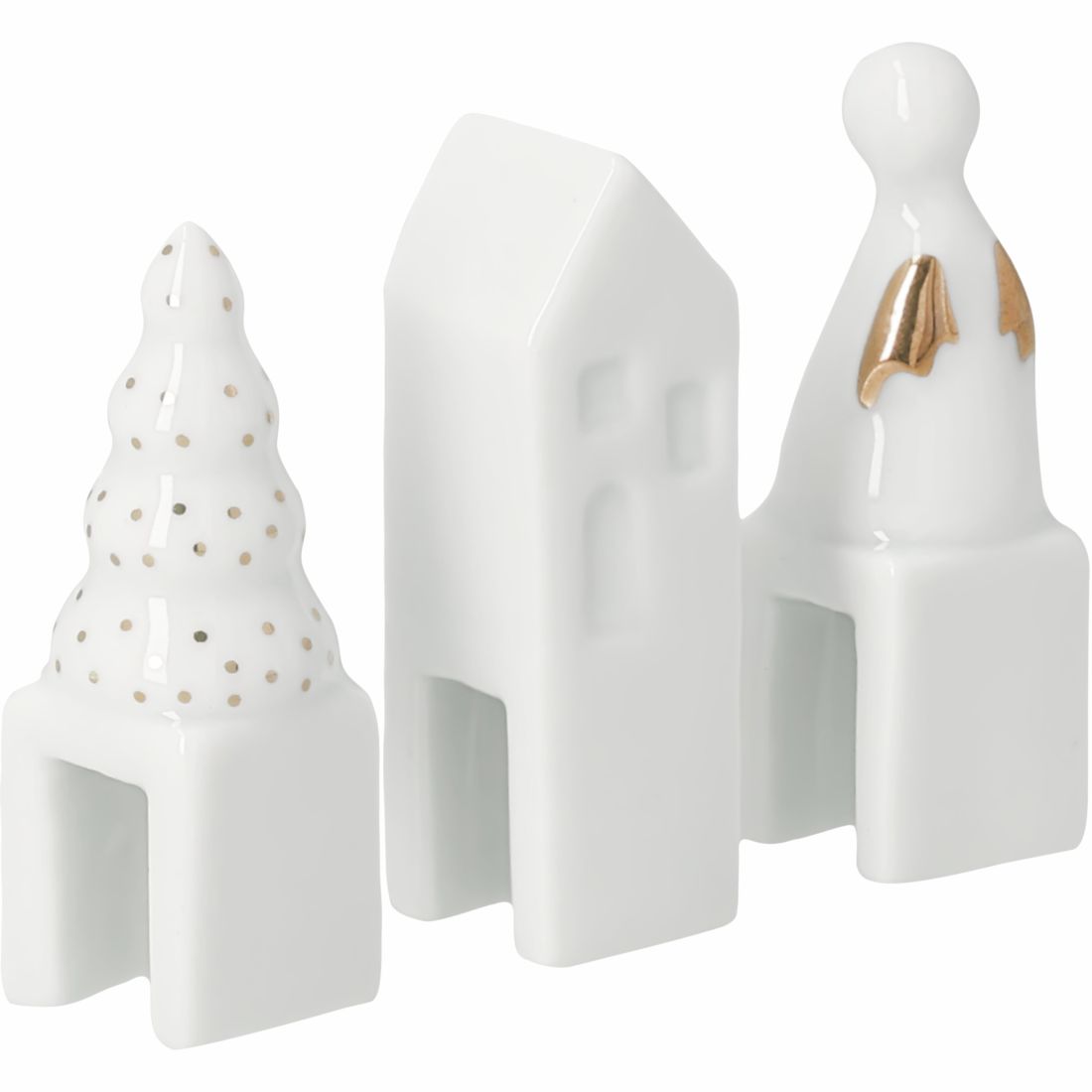 weihnachtliche deko, haus, figur, Porzellan Anstecker, keramik