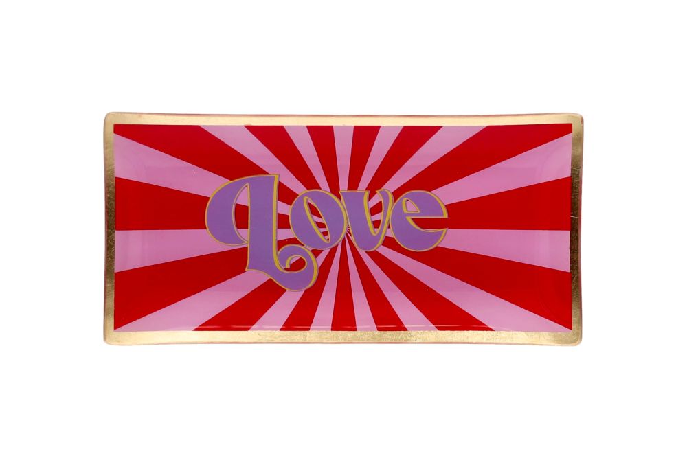 Love Plates, Glasteller "Love" rot Zubehor