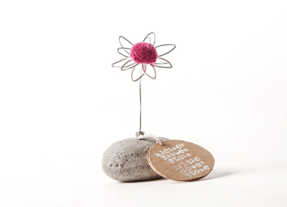 Mini Glücksblumenstein "Pink" Zubehor, Ohrring, Schmuck