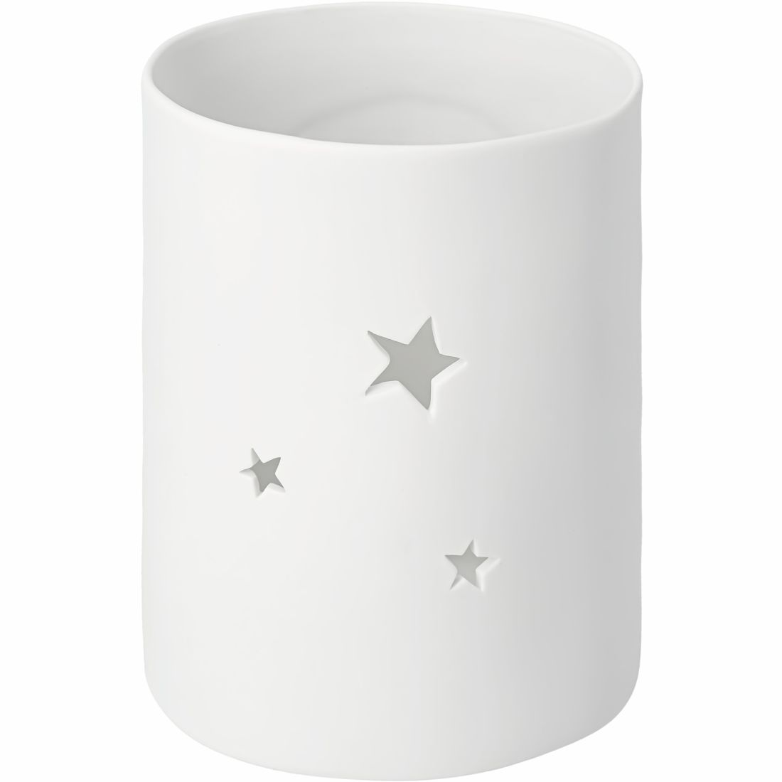 Porzellan Teelichthalter mit Stern-Motiven