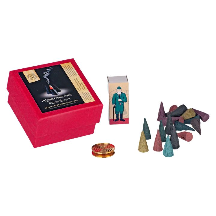 Geschenkbox Räucherkerzen bunte Mischung Person, Kiste, Waffe