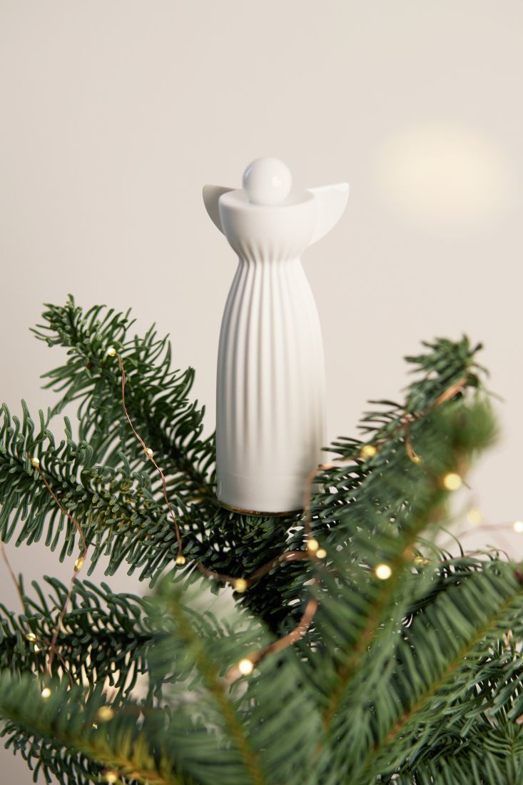 Engelfigur, Dekoration, Baumspitze, Kerzenhalter, Weihnachtsbaum