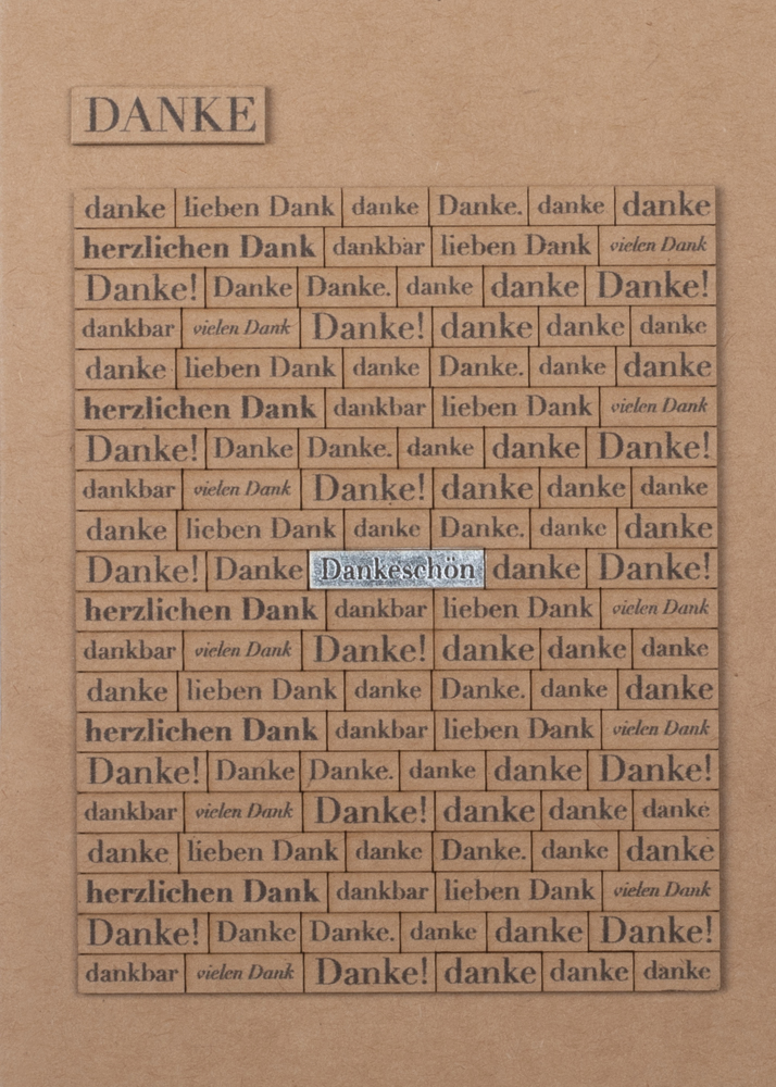 Wörterkarte Danke