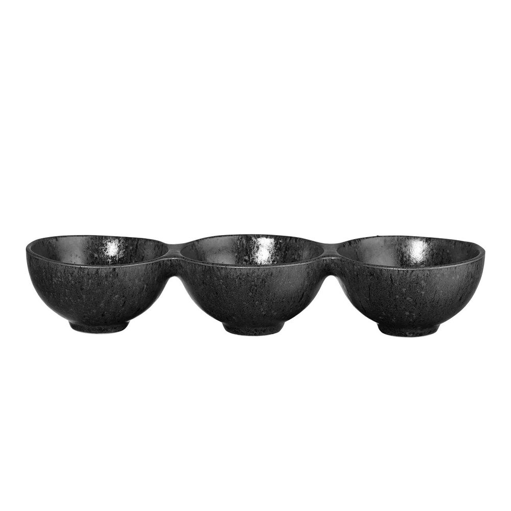 3er Schale, grande nero, 26 cm, schwarz