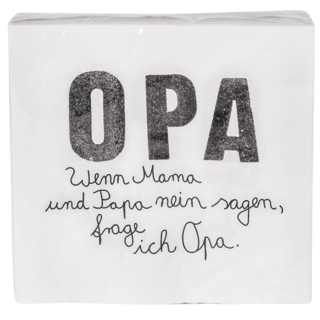 Good old friends Serviette Opa mit lustigem Spruch Wenn Mama und Papa nein sagen