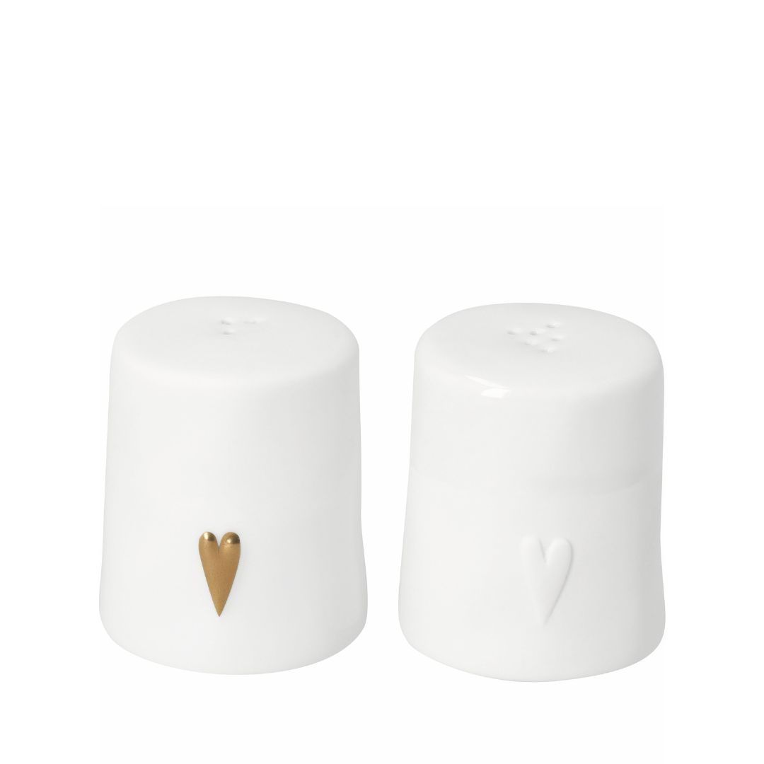 räder Salz- und Pfefferstreuer Herz Porzellan Set Kollektion Guten Appetit