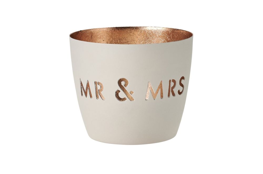 Madras Windlicht "Mr & Mrs" Pokal, Töpferei, Schüssel