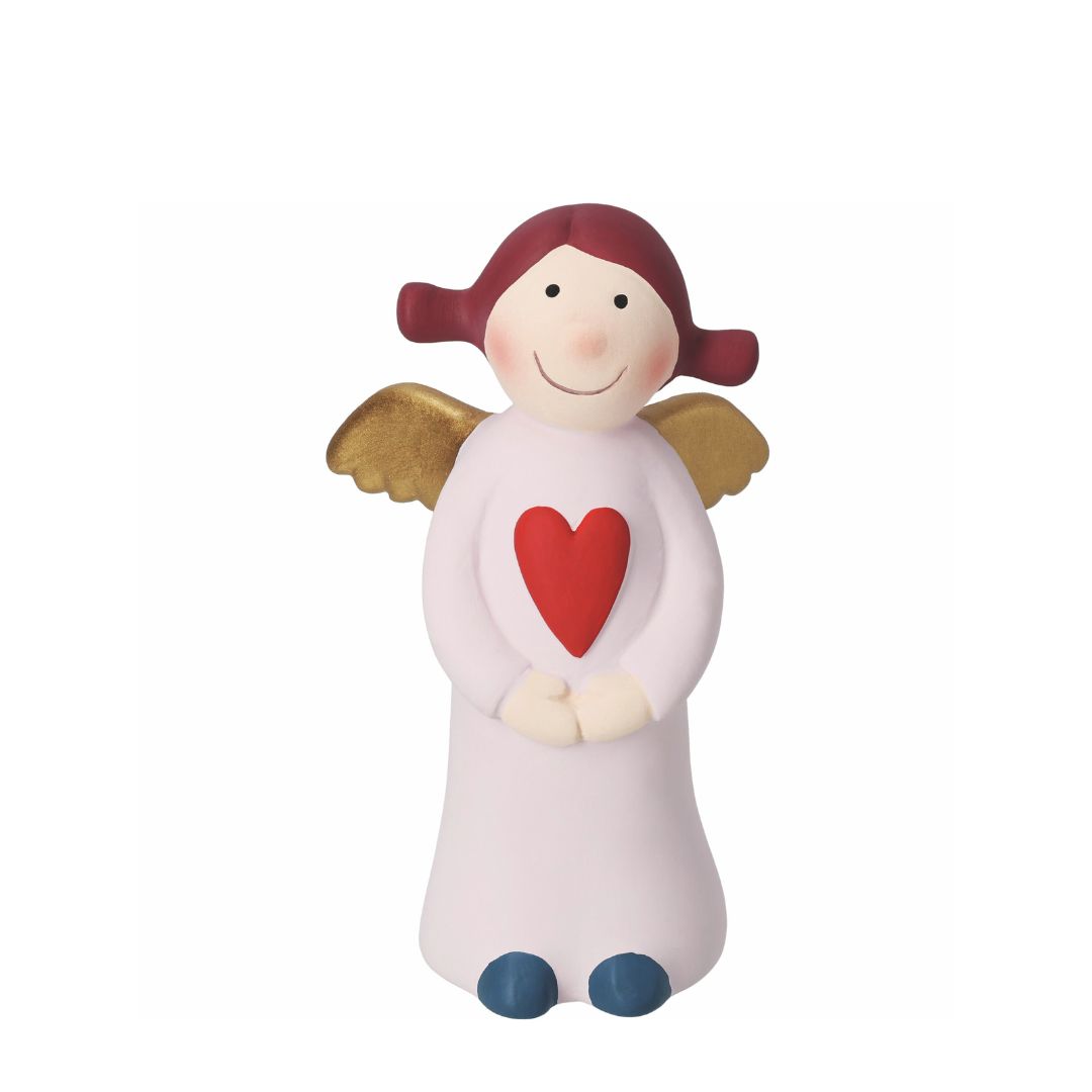 Handbemalte Steinzeug-Engelfigur Himmlische Schwester Charlotte Medium Edition 10 von räder