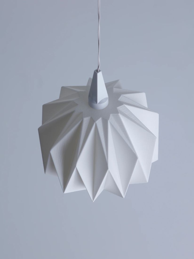 Lampe, Pendellampe, Papierlampe, Geometrische Lampe, Hängevampe