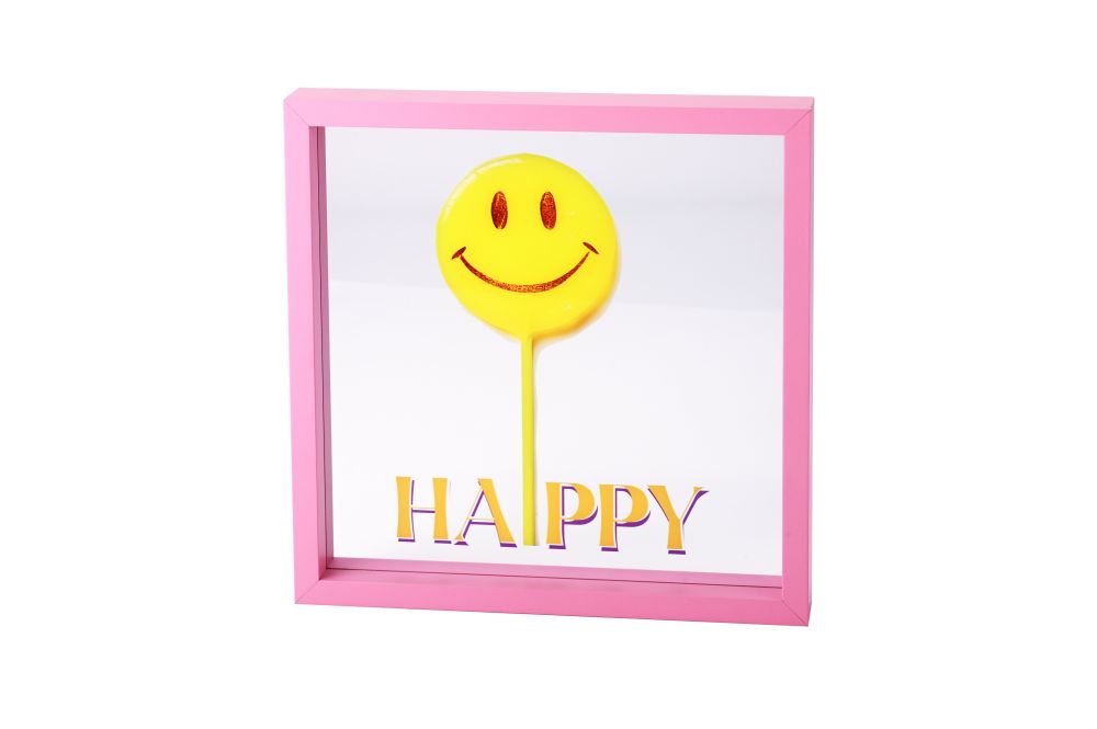Love Frames Glasbild "Happy"