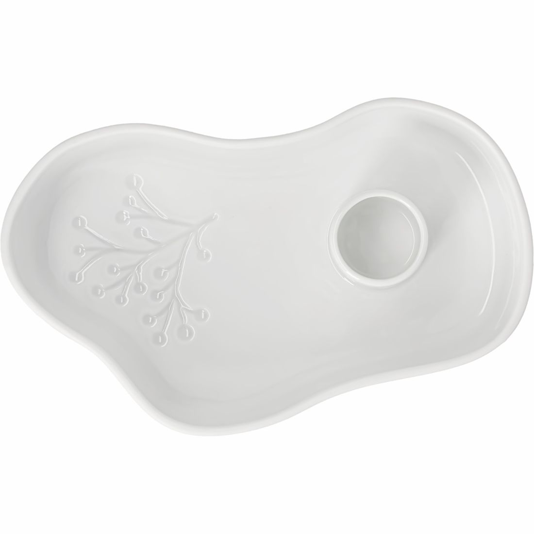Weißer Porzellan Stabkerzehalter von Räder