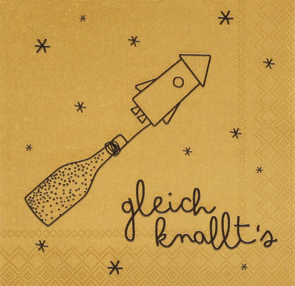 Cocktailservietten "Gleich knallt´s"