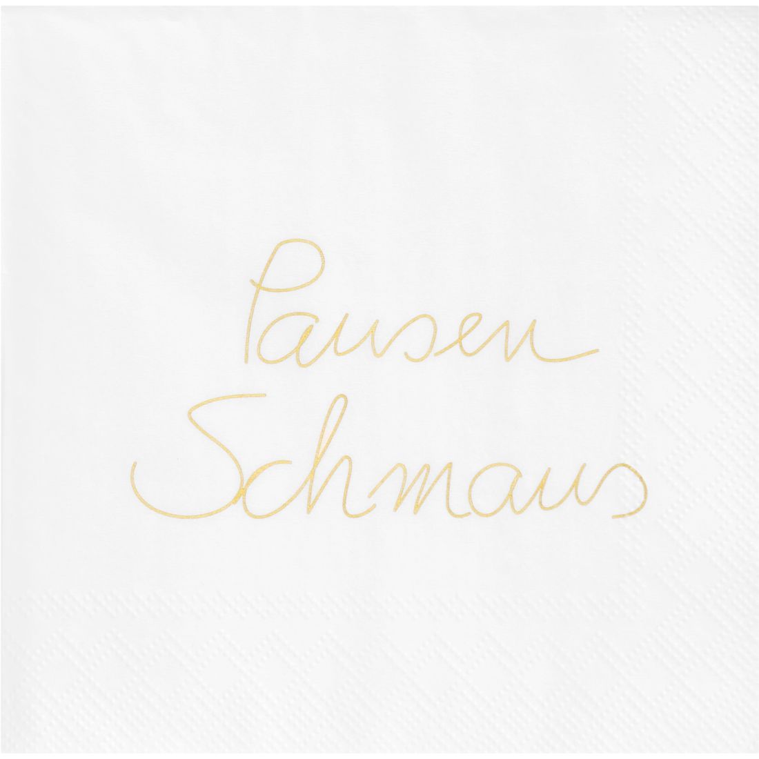 Packung mit 20 Stück kleinen räder Design Cocktailservietten mit dem Schriftzug Pausenschmaus