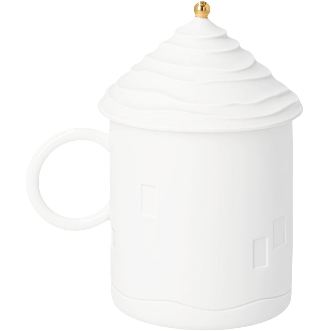 Kaffeebecher, Weiß, Silikondeckel, Mug, Kanne