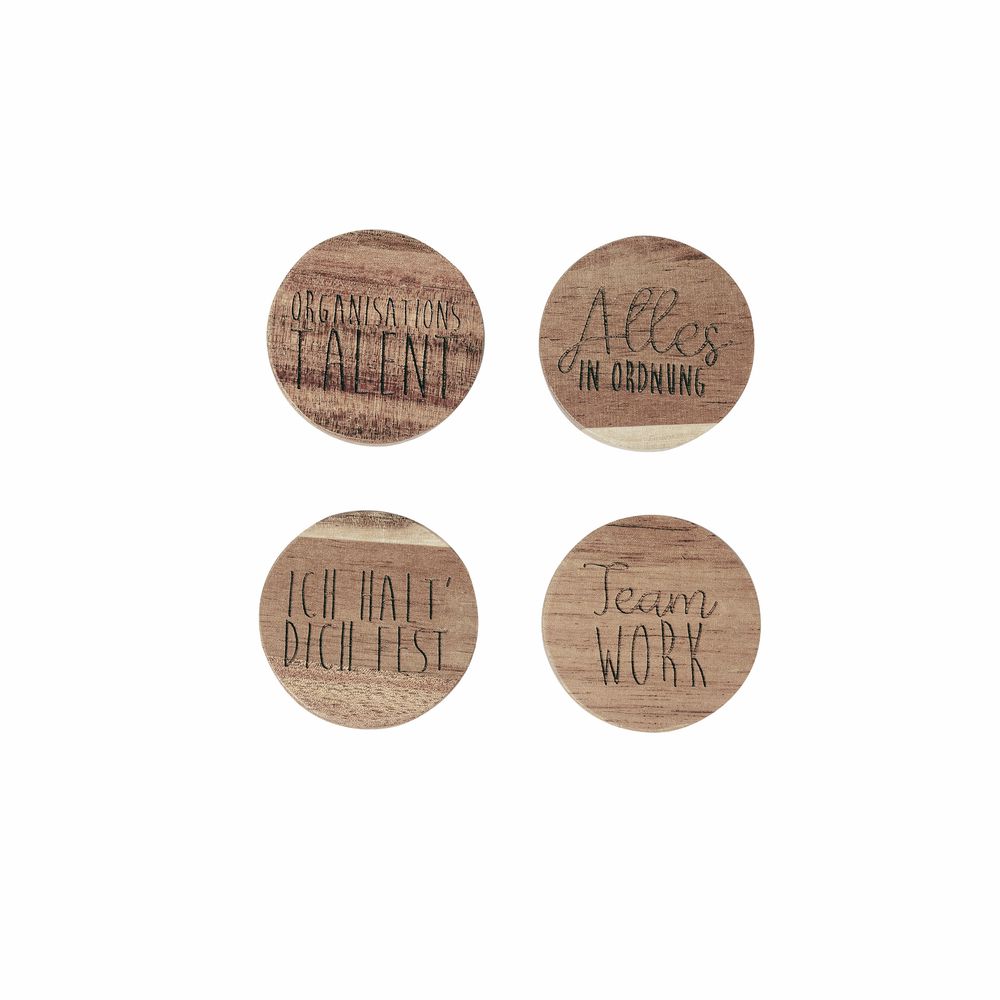 Holzmagnete 4er Set Kork