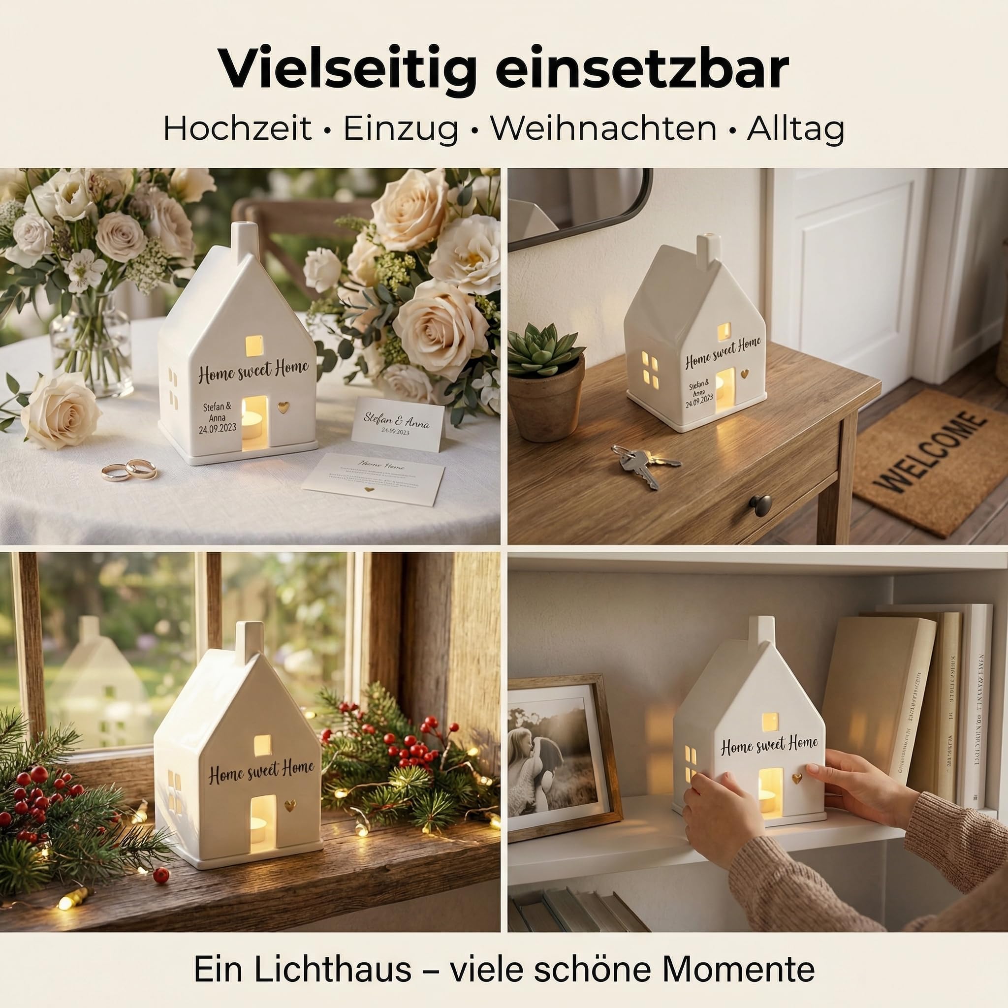 Lichterhaus, Deko-Licht, Holzhaus, Weihnachtsdeko, Mini-Licht