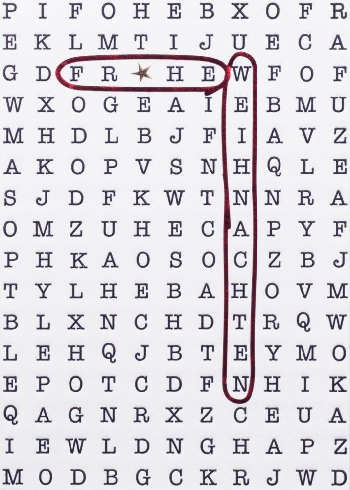 92006_result Buchstabenkarte "Frohe Weihnachten" rot, gold