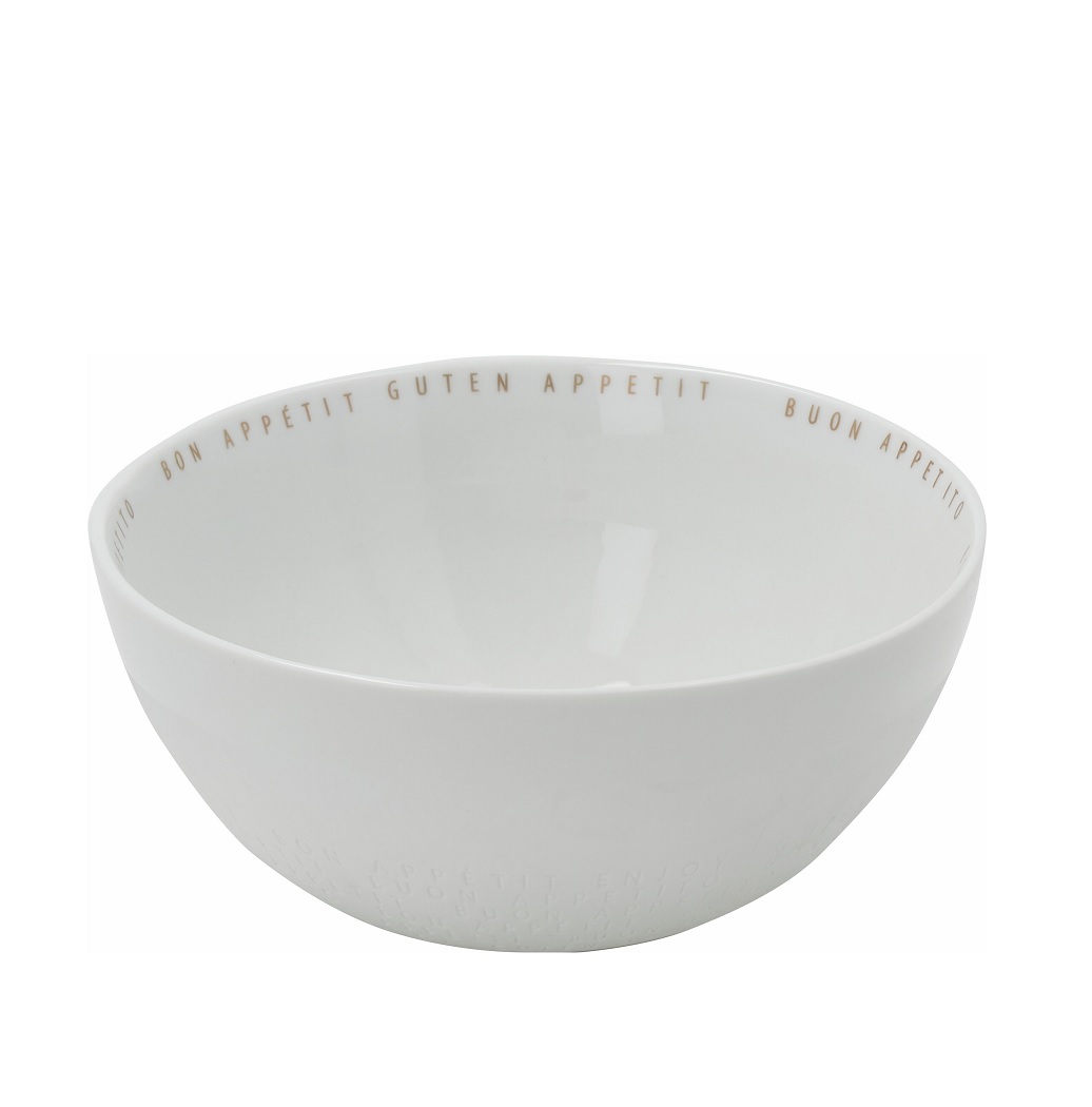 Guten Appetit Schüssel D 17,5 cm Schale, Suppenschüssel, Kunst, Porzellan, Töpferei