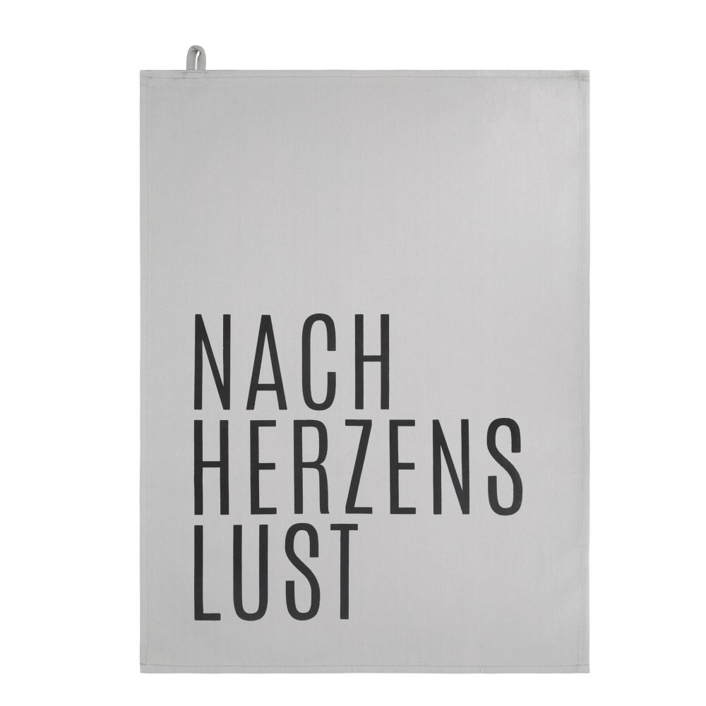 Geschirrtuch "Herzenslust" Text
