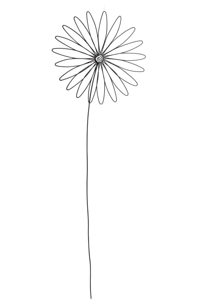 Drahtobjekt Blume